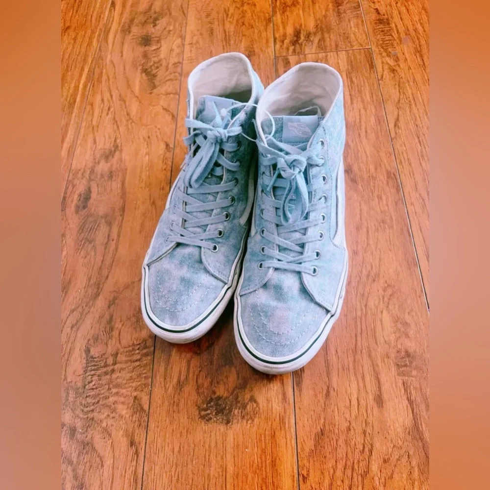 Vans Hi Denim Destroy Winter‎ Sky Shoes  Mens 11 Guc Normal Wear